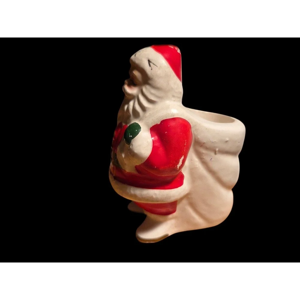 Vintage Napco Japan Santa Claus Candle Holder X6544 Hand‎ Painted 1950s
